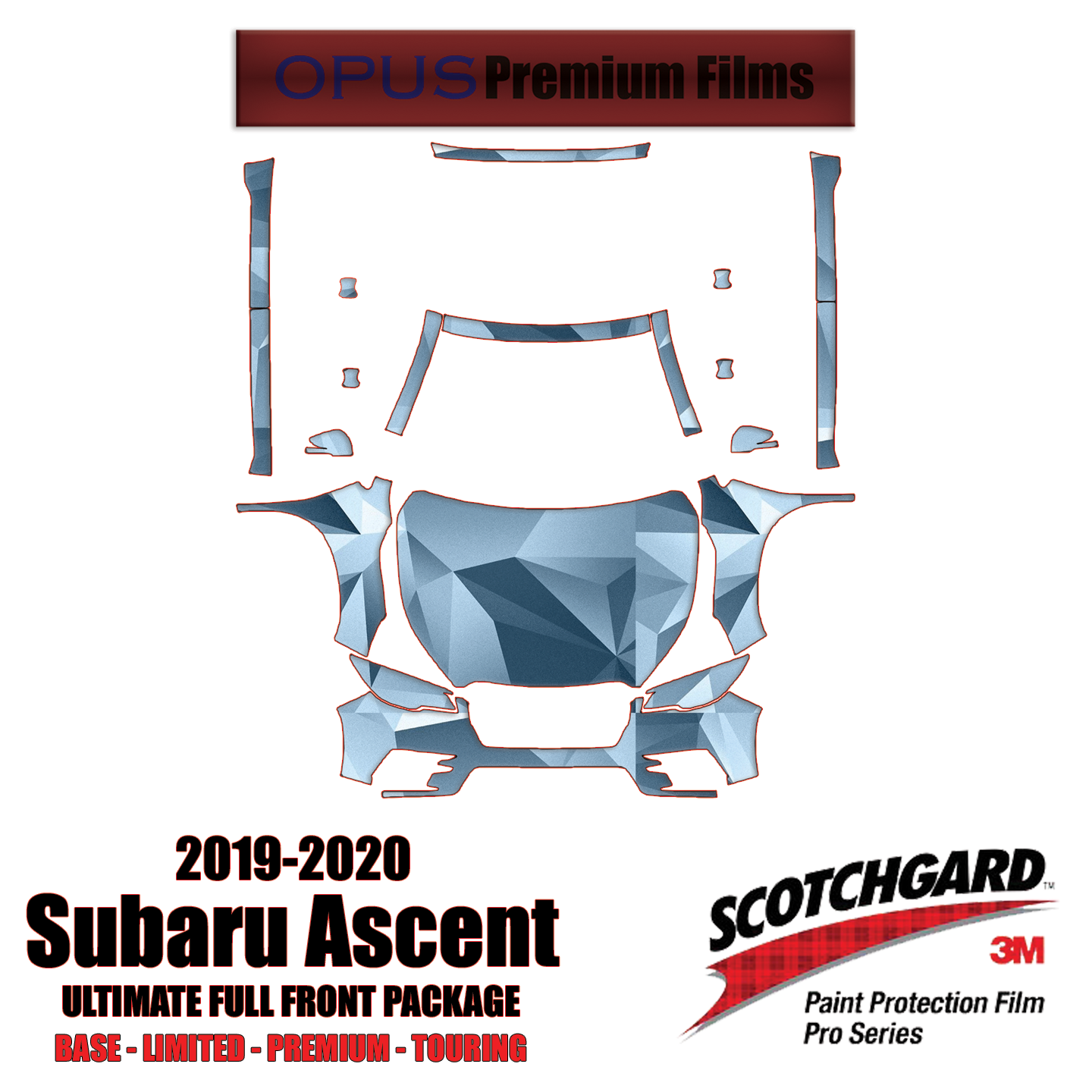3M PRO Series PreCut Paint Protectio Film Clear Bra Kit for Subaru Ascent 2019