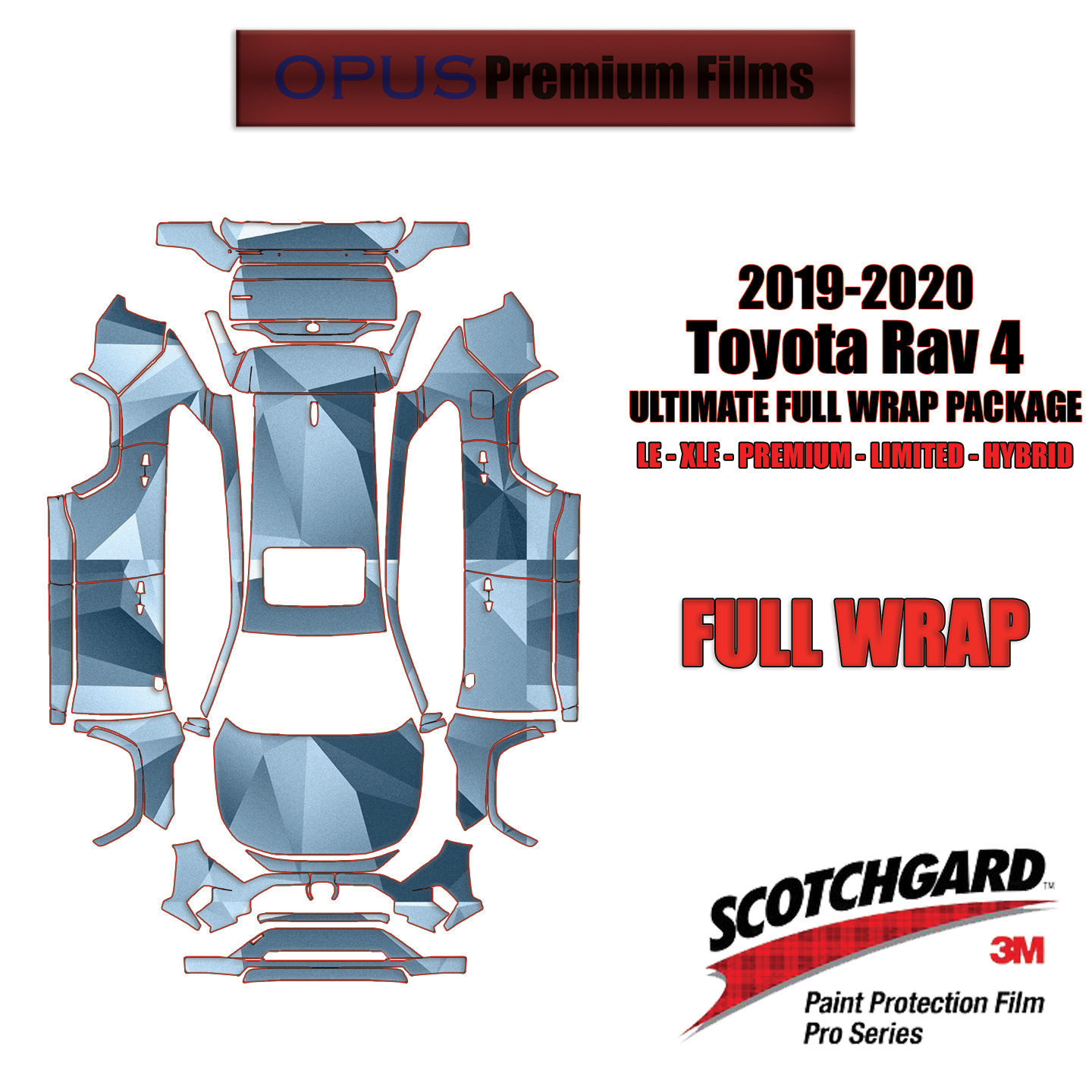 3M Scotchgard Paint Protection Film Pro Series 2011-2016 2017 Toyota Sienna