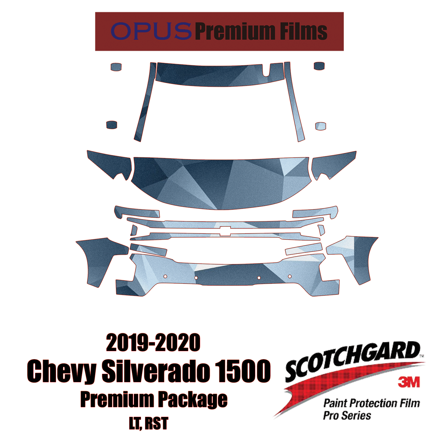 3M Scotchgard Paint Protection Film Clear 2019 2020 Chevy Silverado 1500 LT RST